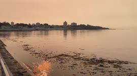 Continuous wildfires bring hazy sunrise to British Columbia