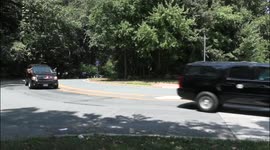 President of the United States Joe Biden and First Lady of the United States Jill Biden depart their residence en-route Delaware Air National Guard Base in Delaware on August 13, 2021