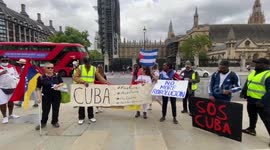 Cuba solidarity protest takes place in central London