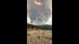 Patton Meadow Wild fire outside of lakeview oregon.  Wildfire