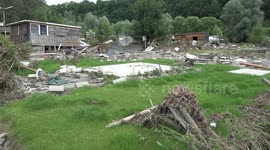 Aftermath of the deadly floods in Esneux, Belgium