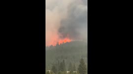 Patton Meadow Wild fire outside of lakeview oregon.  Wildfire