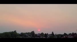 Canada: Continuous Wildfires Bring Hazy Sunrise To British Columbia 2