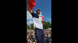 French Olympic medalists celebrate with their fans at their return in France