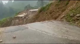 Video shows terrifying moment an Indian highway collapses in Pasighat