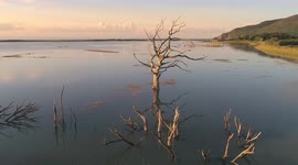 Stunning views of climate-changed coast of Porlock in Somerset, UK