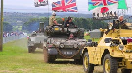 First military vehicle parade at the Yorkshire Wartime Experience since Covid restrictions.