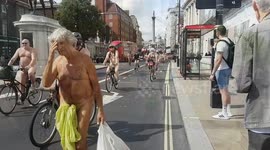 Bicycles, skates and unicycles but no clothes at World Naked Bike Ride in London