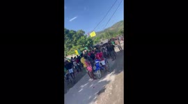 People gather outside after devastating Haiti earthquake hits