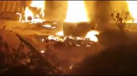 Fire burns after fuel tanker explodes in Akkar, Lebanon
