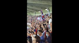PSG fans celebrate return to French football stadiums after long pandemic ban