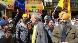 Piers Corbyn at Punjab independence protest takes turn into anti-vax speech