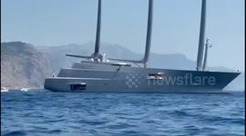 Oligarch's incredible 400-million-dollar super-yacht designed by Philippe Starck spotted off Italian coast
