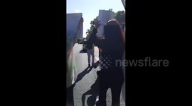 Protest held in Frankfurt calling for action to stop the Taliban's take over of Afghanistan