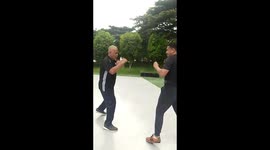 An Amateur Boxer Showing How to Street Fight
