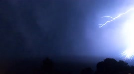 Lightening during a sever thunderstorm, Lavelle, Pennsylvnaina