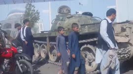 Tanks take over streets of Afghanistan after Taliban takeover in Kabul