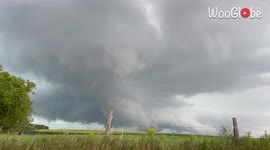 'Storm Clouds Engulf Wisconsin Skies in Darkness Moments Prior to the Pulaski Tornado'