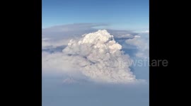 US: Aerial View Of Massive Cloud Of Smoke From Dixie Fire In California