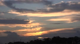 Two Strange bright objects appear in the skies over a paddy field in Thailand,