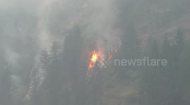 Three Valley Lake Fire near Revelstoke, Canada