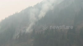 Three Valley Lake Fire near Revelstoke, British Columbia Canada