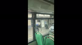 Shocking moment French police open fire towards fleeing vehicle