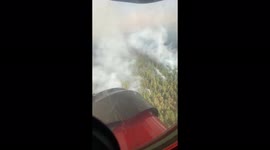 Aerial footage of Caldor Fire in Northern California burning over 30,000 acres