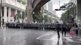 Riot police crack down on protest in Bangkok, Thailand