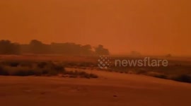 US: Smoke From Wildfire In California Turns Sky Of Carson Valley In Nevada Into Red