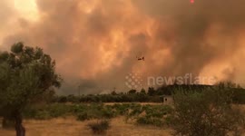 Greece: Wildfire Rages For Third Day In Vilia Area Outside Athens