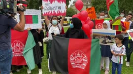 Afghanistan protest in Parliament Square, London, UK 18 August 2021