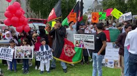 Afghanistan protest in Parliament Square, London, UK 18 August 2021
