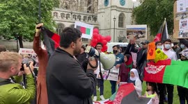 Afghanistan protest in Parliament Square, London, UK 18 August 2021