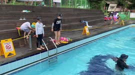 Diving with my sister on a summer day