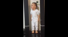 Dreaming of BTS in the future...  My precious child sang and danced, pleasing us.