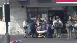 Suspect with knife barricades himself in Las Vegas store