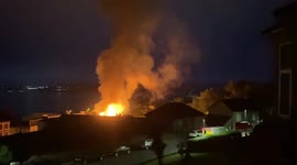 Firefighters battle blaze in Dunoon, Scotland