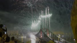 August 20, 2021, Hungary, Budapest, public holiday, fireworks.