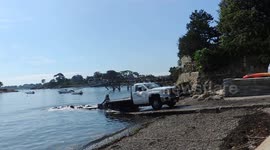 Hurricane Henri Preparations in Marblehead, Massachusetts at High Tide on Saturday