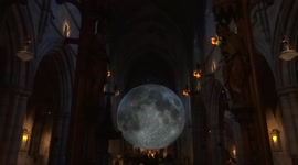 Stunning lunar installation with detailed NASA imagery of moon surface lands in London's Kensington