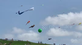 Hundreds of amazing kites take to the air at colourful Canadian festival
