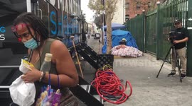 Skidrow Fashion Week X Humanity Showers Helps Homelss in Los Angeles, USA