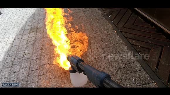 Don't try this at home! YouTuber turns paint gun into flame-thrower