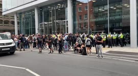 Police called into action as anti-vaxxers storm ITN building in London