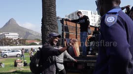 Homeless's tents confiscated by City of Cape Town law enforcement ahead of rain