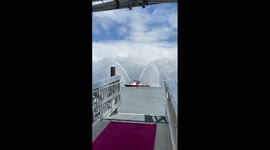 US: FDNY Boat Celebrates NYC Ferry New Route