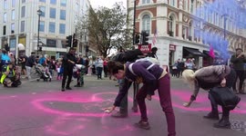 Extinction Rebellion protesters cause havoc in London during their first day of 'The Impossible Rebellion' protests