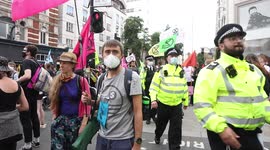 Sights and sounds from Day 1 of Extinction Rebellion protests in London, MET police intervene