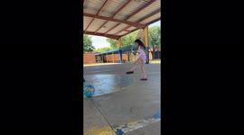 'Father-Daughter Duo Slays EPIC Basketball Trick Shot
'
